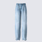 Rahel Blue Denim Pleat Jean 3d product front