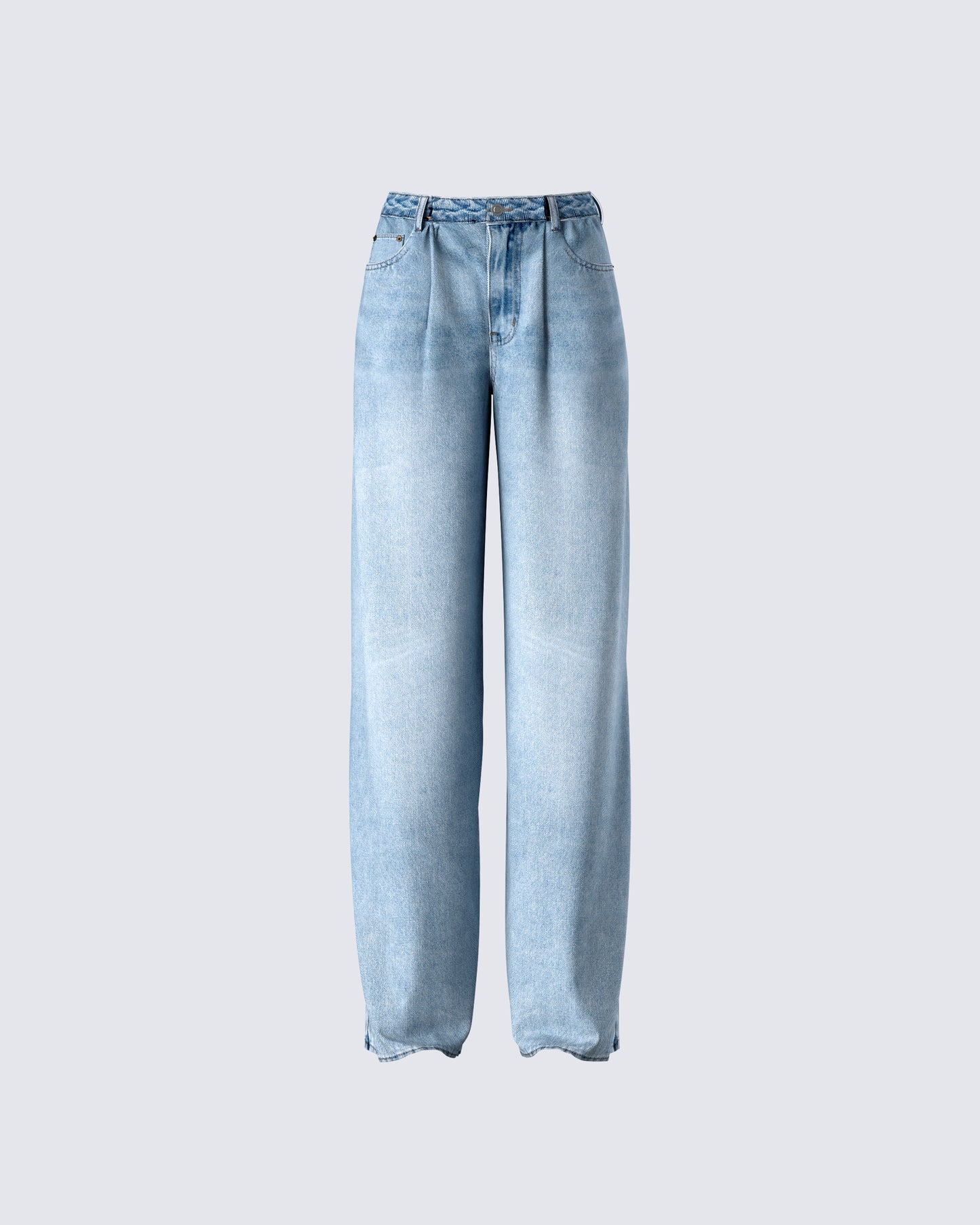 Rahel Blue Denim Pleat Jean 3d product front