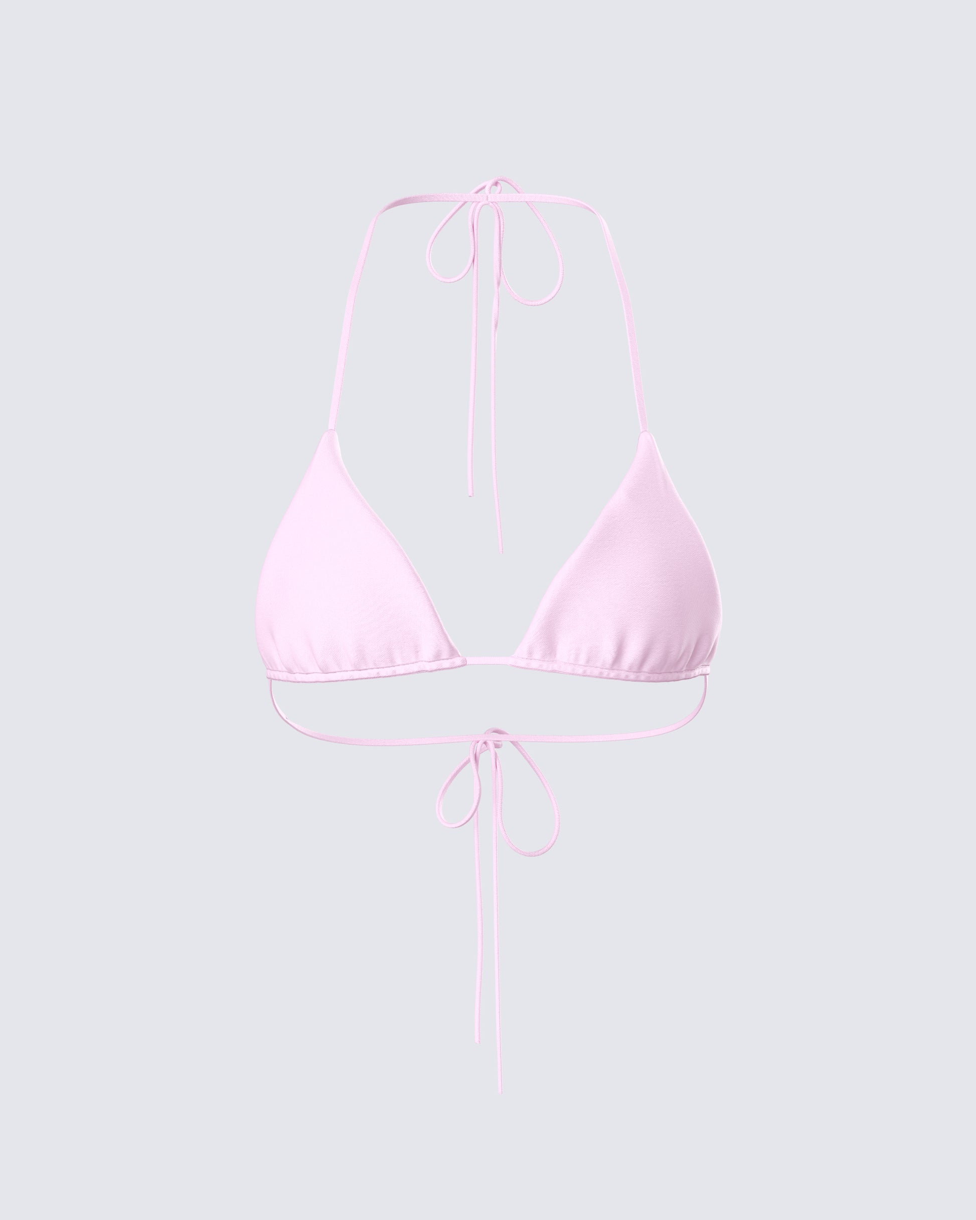 Halsey Pink Triangle Bikini Top product front