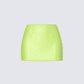 Courtney Yellow Sequin Mini Skirt 3d product front