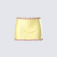Nori Yellow Floral Micro Mini Skirt 3d product front