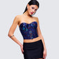 Jadira Blue Sequin Corset Top