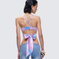 Aiyana Multi Floral Print Wrap Top