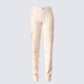 Liliana Beige Twill Cargo Pant product front