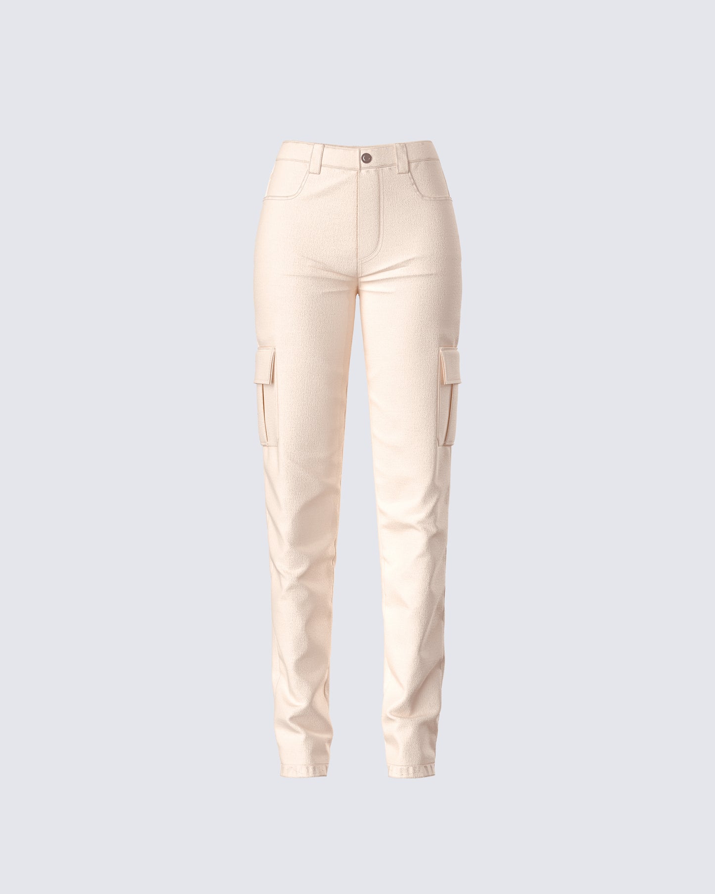 Liliana Beige Twill Cargo Pant product front