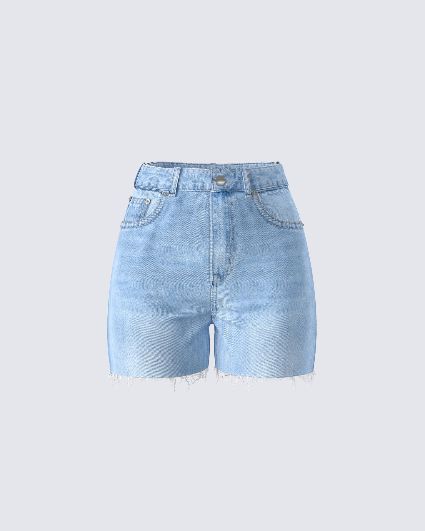 Yolande Blue Denim Cutoff Short product front