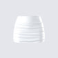 Rivi White Satin Micro Mini Skirt product front