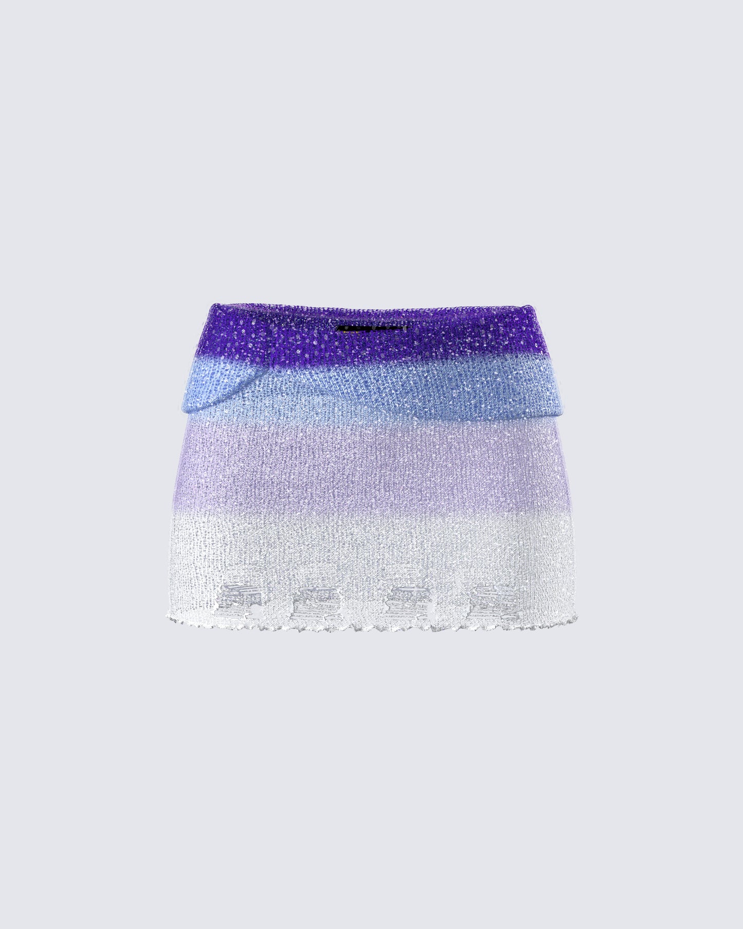Vanessa Purple Sequin Knit Skirt product front