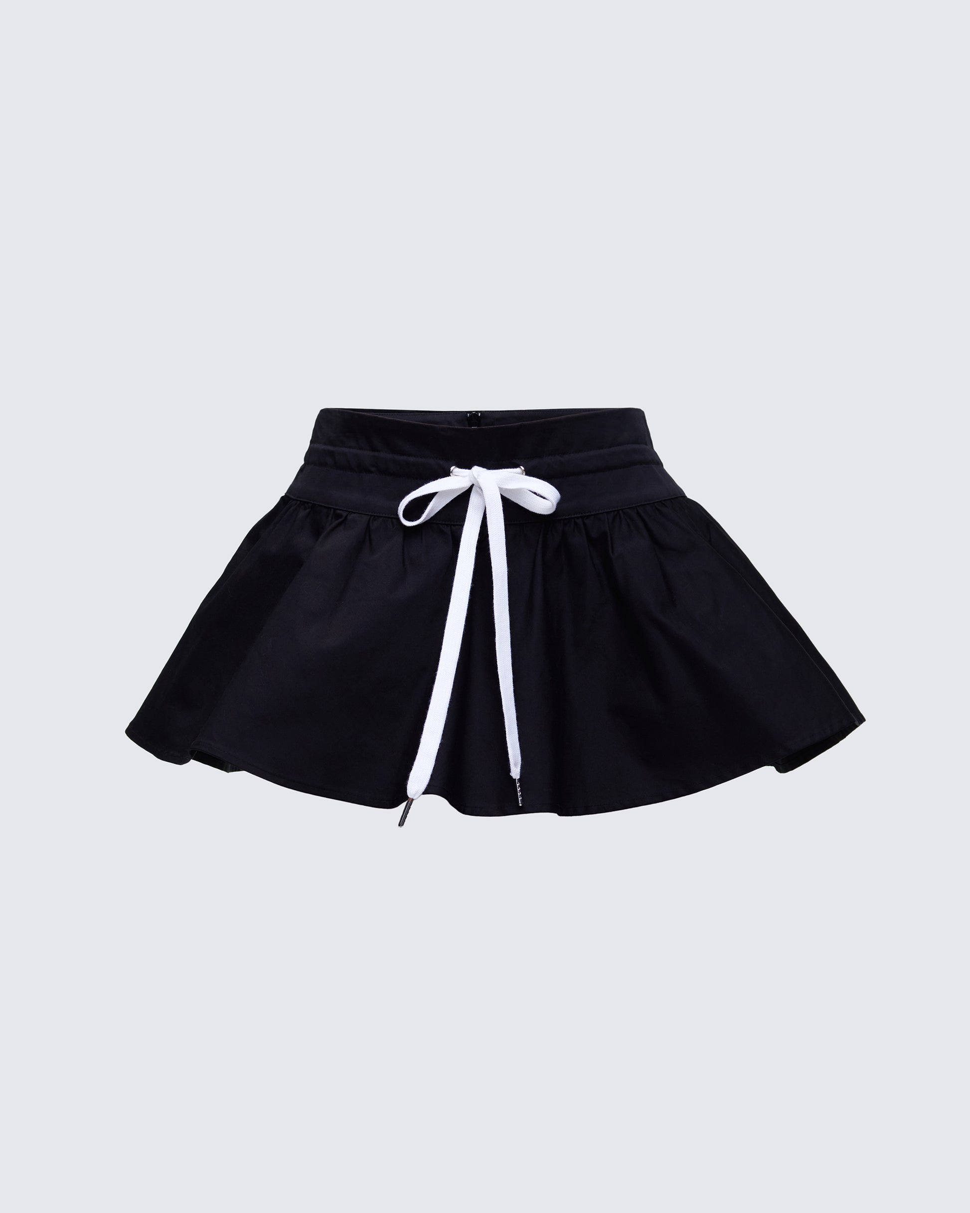 Kata Black Flounce Mini Skirt product front