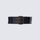 Marina Black Leather Wide Belt 3d product front