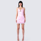 Marsha Pink Satin Mini Dress