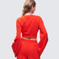 Una Red Stacked Sleeve Sweatshirt
