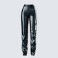 Mari Black Vegan Leather Pant product front