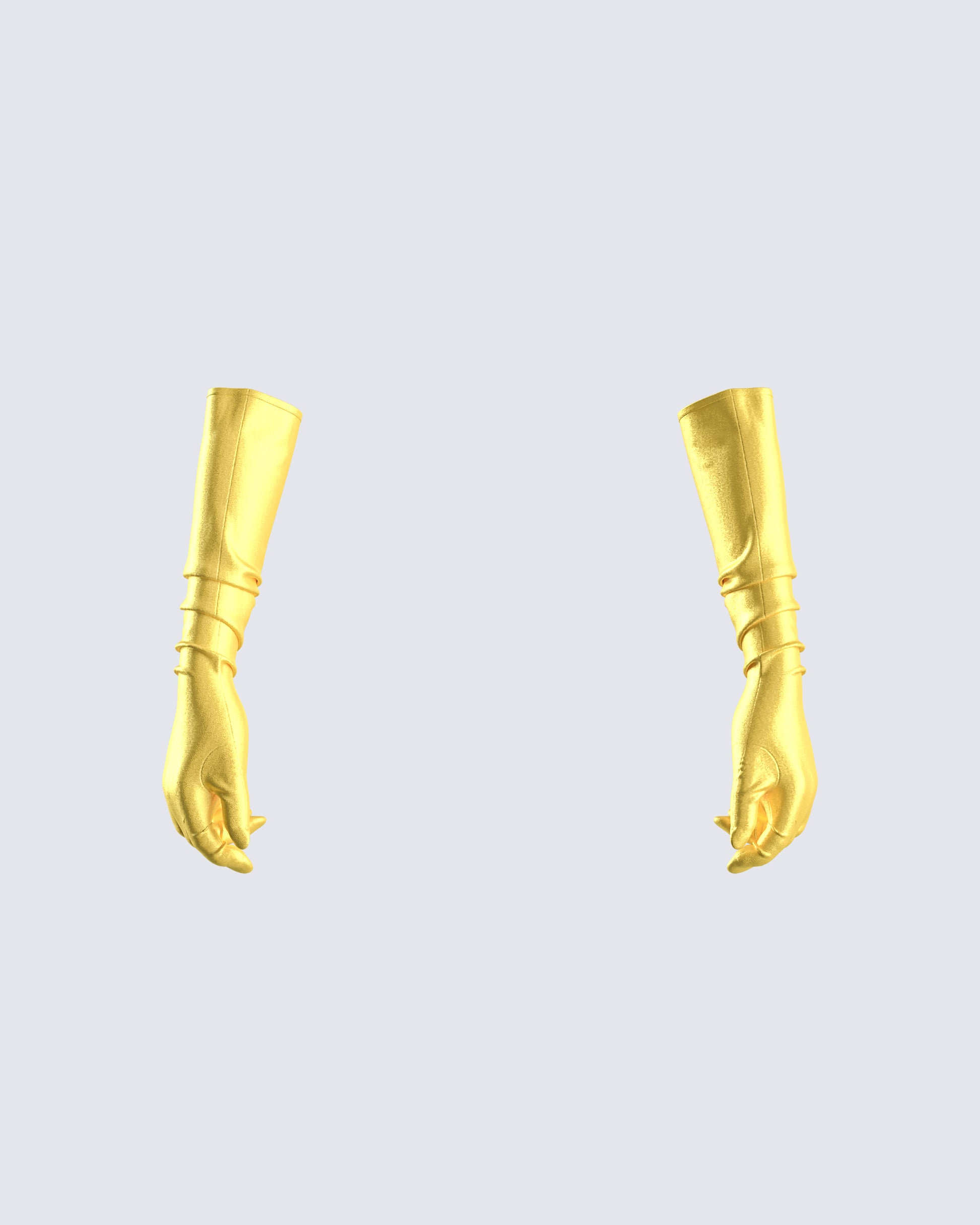 Surya Yellow Satin Gloves 3d product front