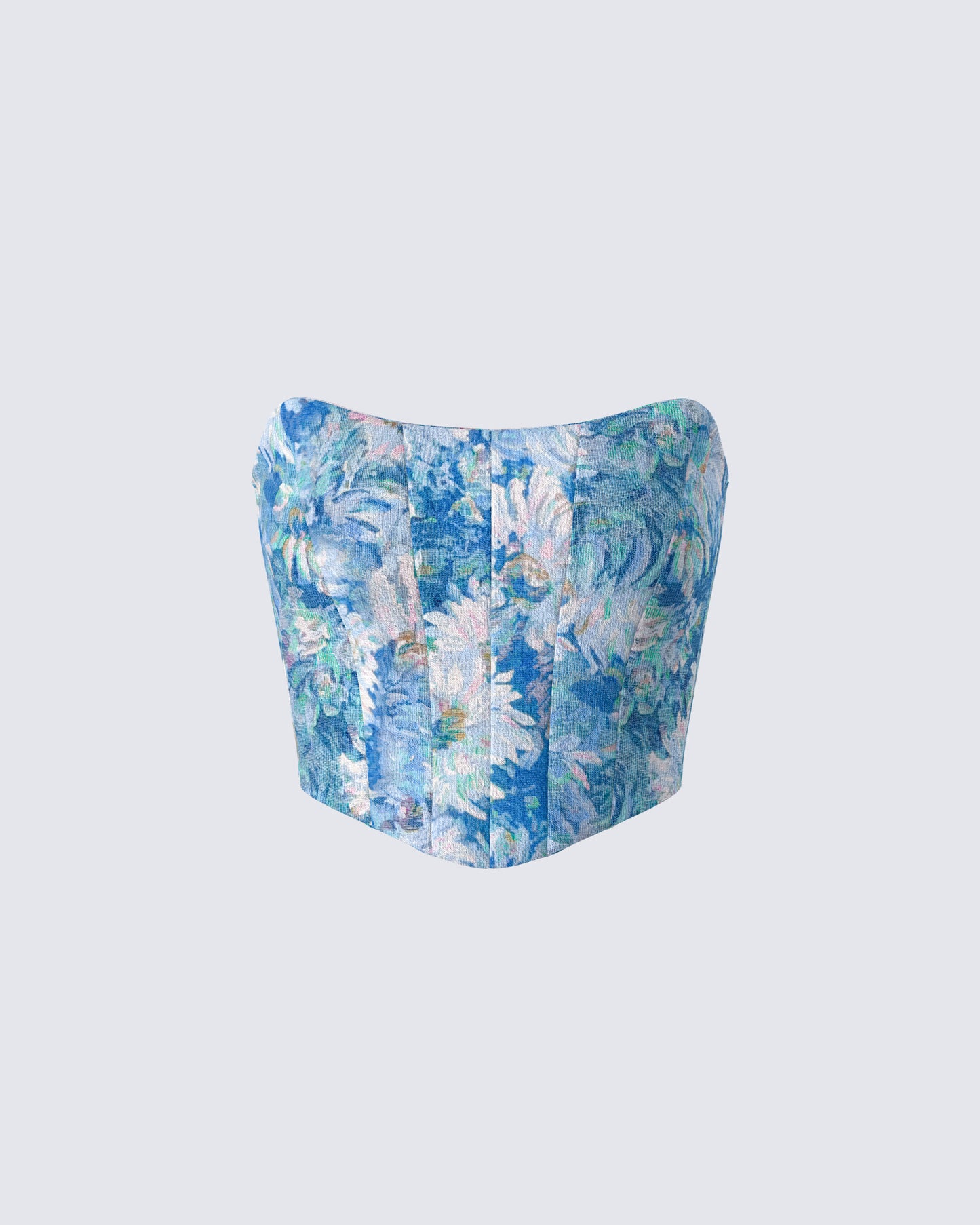 Isha Blue Striped Micro Mini Bubble Skirt product front