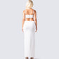 Patrice White Cut Out Maxi Dress