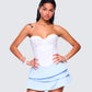 Dory White Satin Corset Top