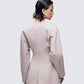 Nahia Brown Cinched Waist Blazer