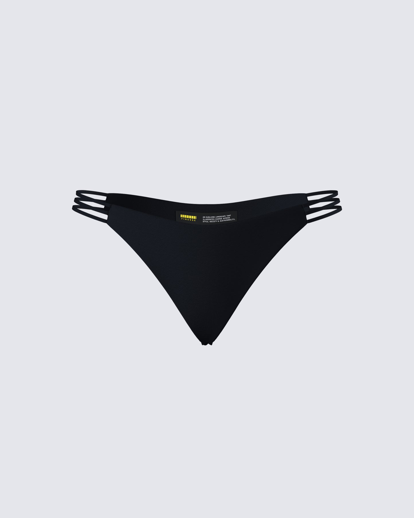 Halsey Black Cheeky Bikini Bottom product front