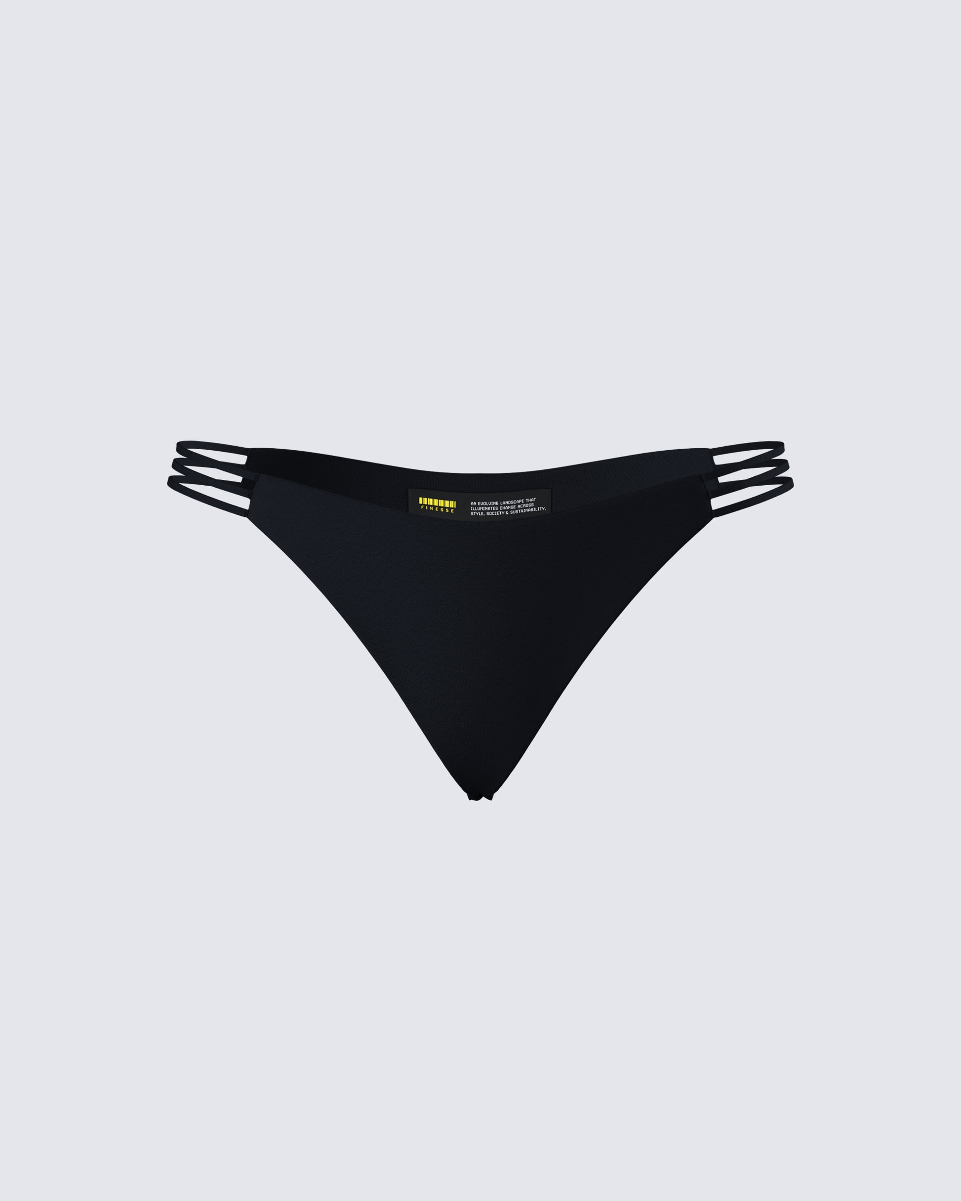 Halsey Black Cheeky Bikini Bottom product front