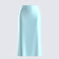 Florie Aqua Satin Midi Skirt product front