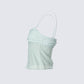 Ursuline Sage Ruffle Trim Cami Top