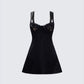 Mabel Black Mini Dress 3d product front