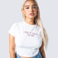 Jessamine White Jersey Graphic Top
