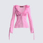 Vianka Pink Long Sleeve Top 3d product front