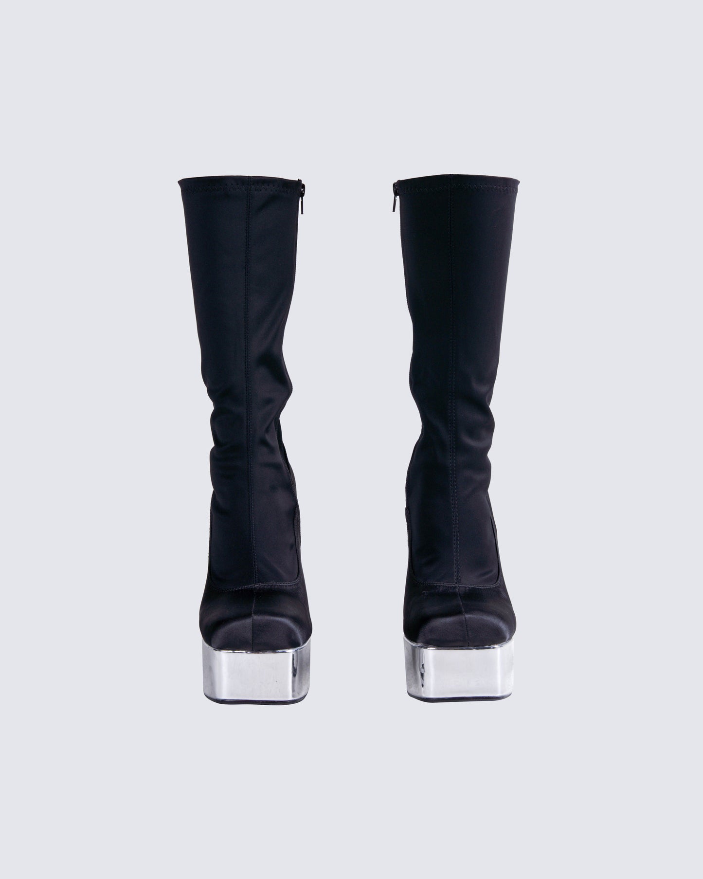 Marcil Black Heeled Platform Boot product front