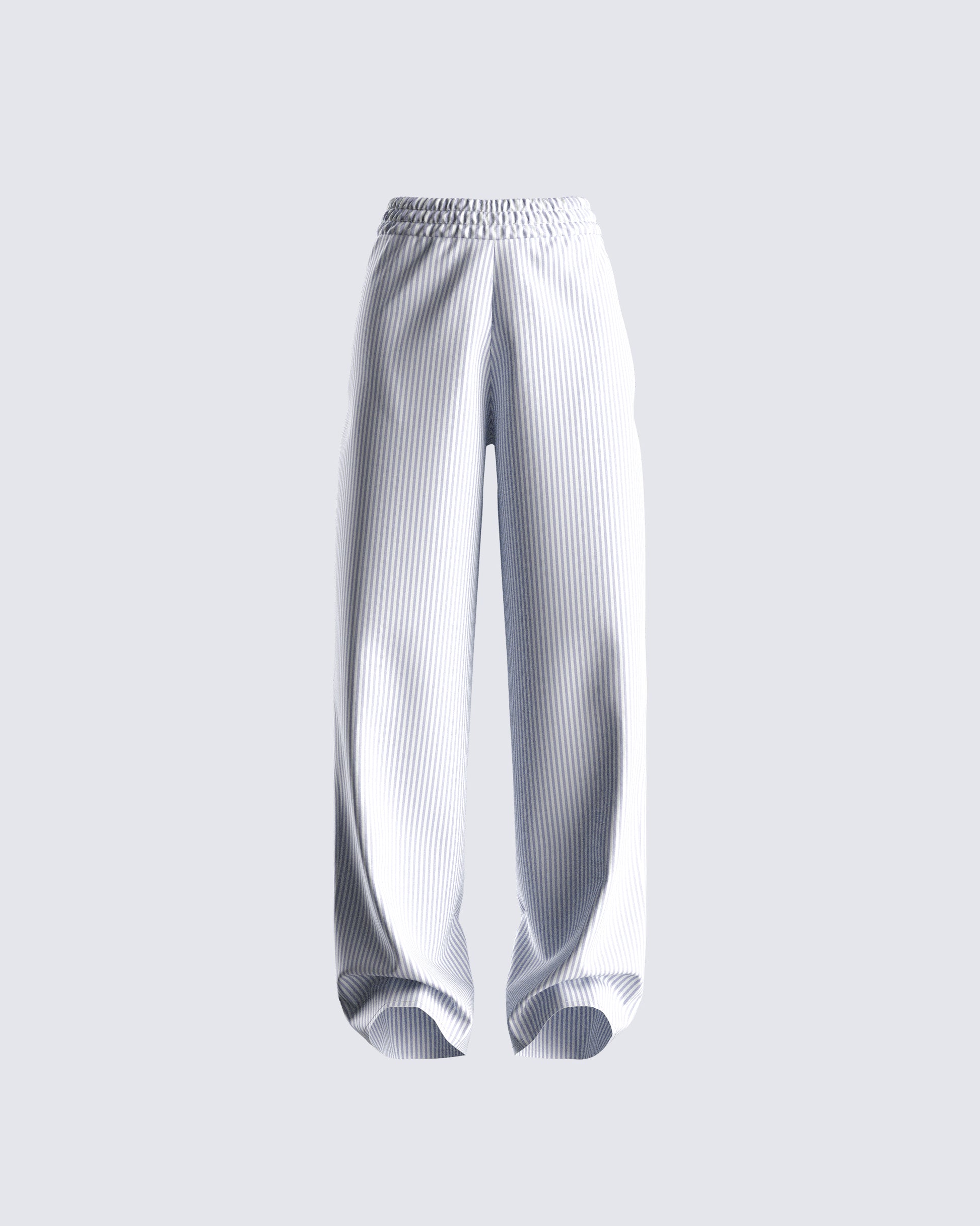 Hetty Grey Stripe Poplin Pant 3d product front