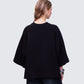 Mabelle Black Oversized Raglan Top