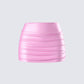 Rivi Pink Satin Micro Mini Skirt