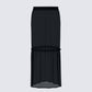 Neve Black Georgette Tiered Skirt product front