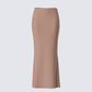 Abra Taupe Maxi Skirt 3d product front