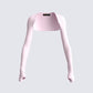 Rai Pink Rib Knit Shrug 3d product front