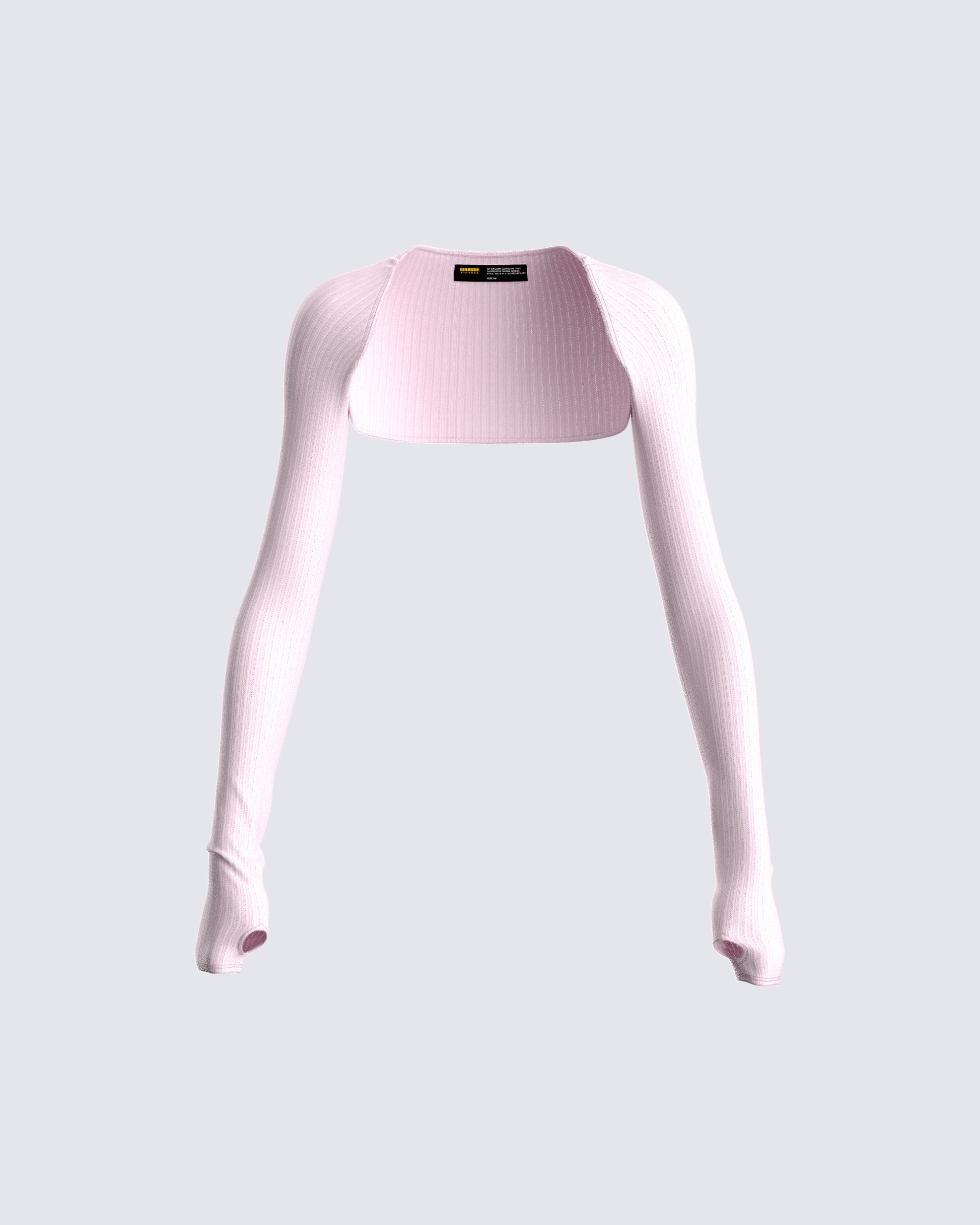 Rai Pink Rib Knit Shrug 3d product front
