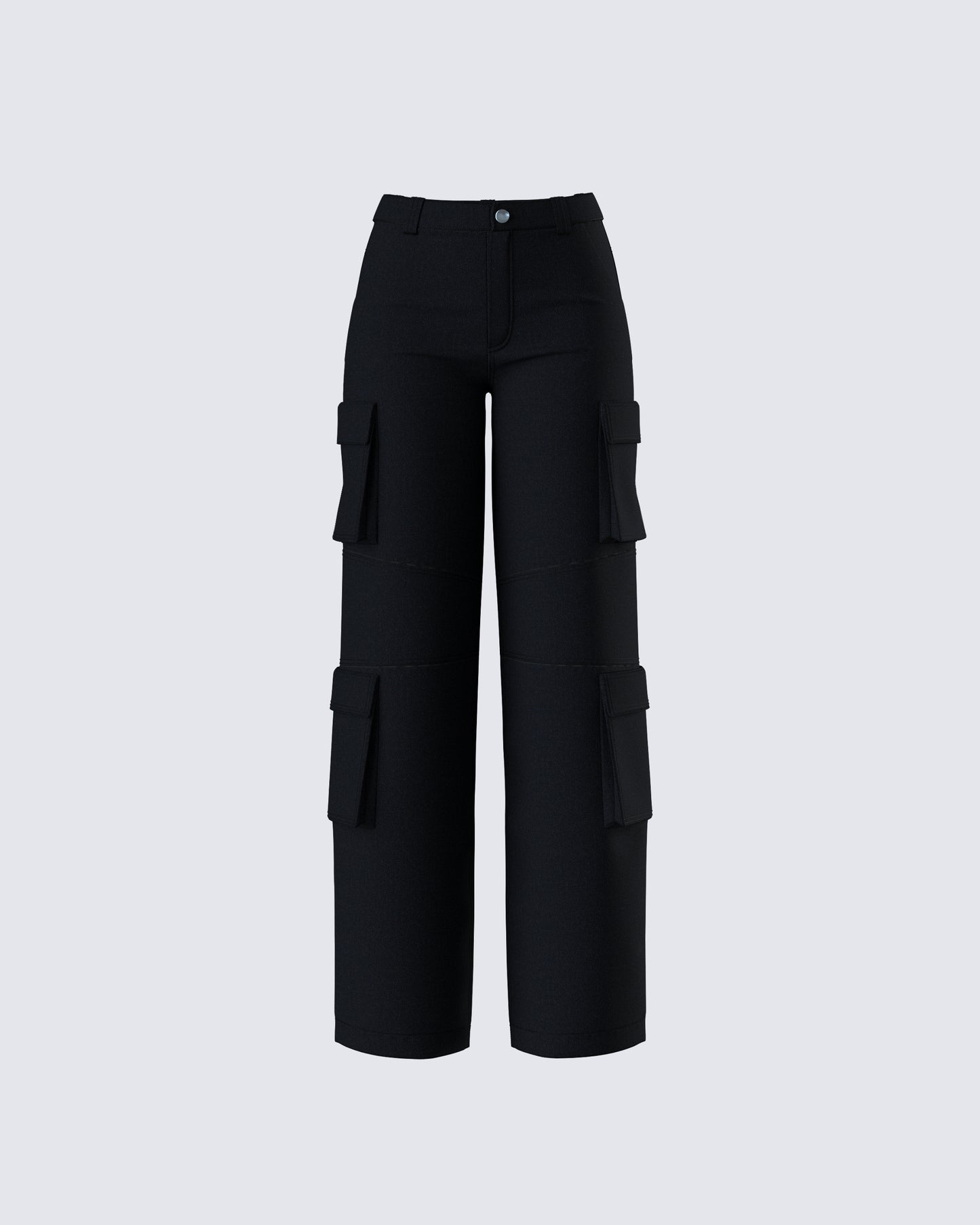 Laura Black Twill Cargo Pant product front
