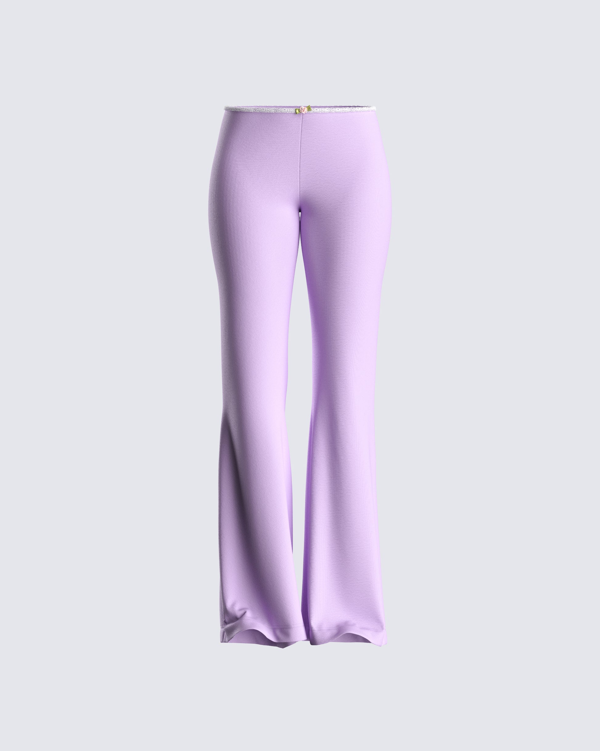 Scout Purple Rib Flared Pants 3d product front