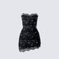 Clarisse Black Hand Beaded Rhinestone Dress product front