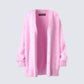 Adi Pink Fuzzy Knit Cardigan product front