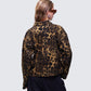 Lucretia Leopard Bow Tied Twill Shirt Jacket