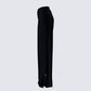 Saige Black Popper Detail Loose Sweatpant