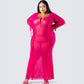 Florence Magenta Mesh Maxi Dress