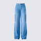 Blossom Blue Cargo Denim Pant product front