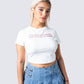 Solah White Jersey Graphic Top