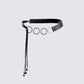 Abeni Black Faux Leather Ring Belt 3d product front