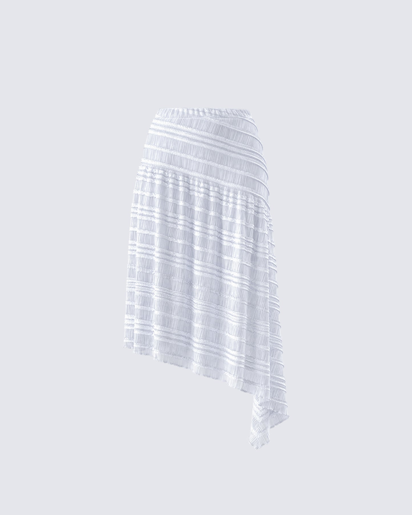 Zaya White Tiered Asymmetric Skirt product front
