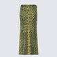 Calista Lime Leopard Maxi Skirt product front