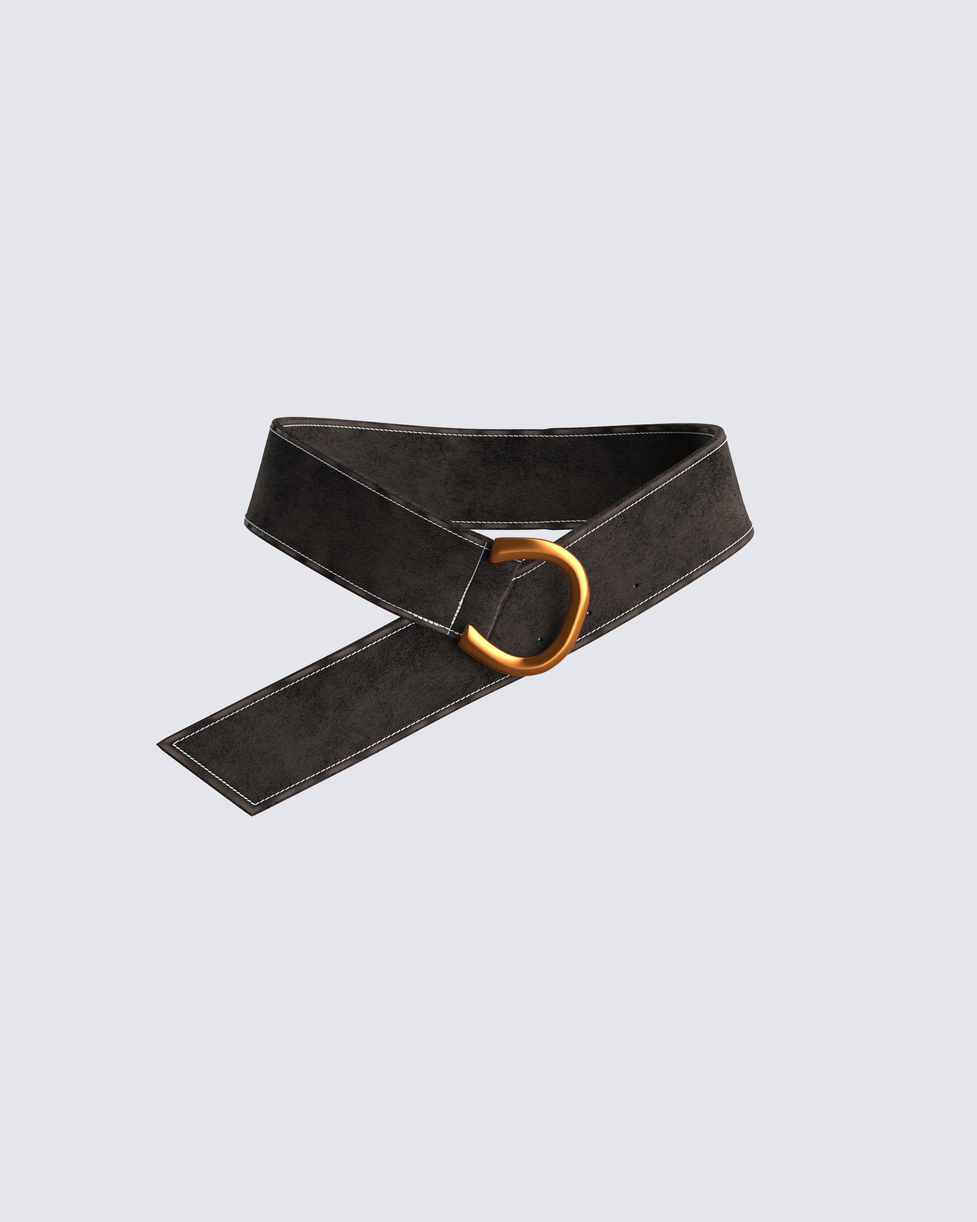 Rejina Brown Faux Suede Belt product front